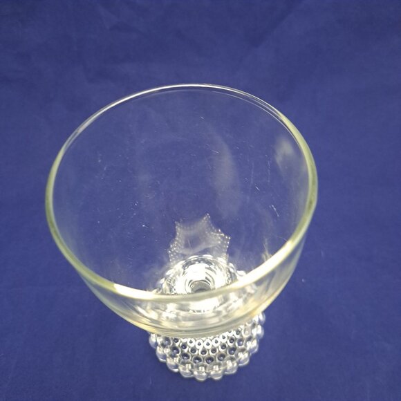 Anchor Hocking Vintage Bubble Foot Clear Glass Water Goblet With Elegant Design - Picture 3 of 9